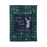 Scotstee Shop Tartan Plaid Christmas Fleece Blankets Clan Campbell Ancient Plaid Blanket, tartan blanket, tartan blanket fleece, plaid blanket, plaid fleece blanket, clan tartan blanket, clan blanket, christmas blanket