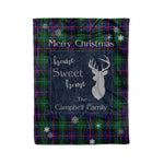 Scotstee Shop Tartan Plaid Christmas Fleece Blankets Clan Campbell Of Cawdor Modern Plaid Blanket, tartan blanket, tartan blanket fleece, plaid blanket, plaid fleece blanket, clan tartan blanket, clan blanket, christmas blanket