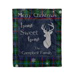 Scotstee Shop Tartan Plaid Christmas Fleece Blankets Clan Campbell Of Cawdor Modern Plaid Blanket, tartan blanket, tartan blanket fleece, plaid blanket, plaid fleece blanket, clan tartan blanket, clan blanket, christmas blanket