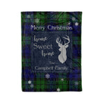 Scotstee Shop Tartan Plaid Christmas Fleece Blankets Clan Campbell Plaid Blanket, tartan blanket, tartan blanket fleece, plaid blanket, plaid fleece blanket, clan tartan blanket, clan blanket, christmas blanket