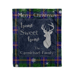 Scotstee Shop Tartan Plaid Christmas Fleece Blankets Clan Carmichael Modern Plaid Blanket, tartan blanket, tartan blanket fleece, plaid blanket, plaid fleece blanket, clan tartan blanket, clan blanket, christmas blanket