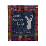 Scotstee Shop Tartan Plaid Christmas Fleece Blankets Clan Carnegie Modern Plaid Blanket, tartan blanket, tartan blanket fleece, plaid blanket, plaid fleece blanket, clan tartan blanket, clan blanket, christmas blanket