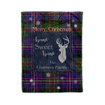 Scotstee Shop Tartan Plaid Christmas Fleece Blankets Clan Chalmers Plaid Blanket, tartan blanket, tartan blanket fleece, plaid blanket, plaid fleece blanket, clan tartan blanket, clan blanket, christmas blanket