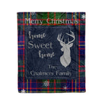 Scotstee Shop Tartan Plaid Christmas Fleece Blankets Clan Chalmers Plaid Blanket, tartan blanket, tartan blanket fleece, plaid blanket, plaid fleece blanket, clan tartan blanket, clan blanket, christmas blanket
