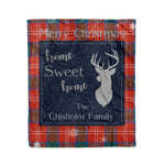 Scotstee Shop Tartan Plaid Christmas Fleece Blankets Clan Chisholm Ancient Plaid Blanket, tartan blanket, tartan blanket fleece, plaid blanket, plaid fleece blanket, clan tartan blanket, clan blanket, christmas blanket