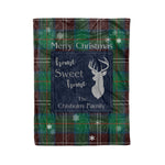 Scotstee Shop Tartan Plaid Christmas Fleece Blankets Clan Chisholm Hunting Ancient Plaid Blanket, tartan blanket, tartan blanket fleece, plaid blanket, plaid fleece blanket, clan tartan blanket, clan blanket, christmas blanket
