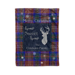Scotstee Shop Tartan Plaid Christmas Fleece Blankets Clan Chisholm Hunting Modern Plaid Blanket, tartan blanket, tartan blanket fleece, plaid blanket, plaid fleece blanket, clan tartan blanket, clan blanket, christmas blanket