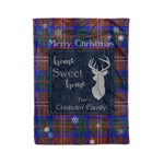 Scotstee Shop Tartan Plaid Christmas Fleece Blankets Clan Chisholm Hunting Modern Plaid Blanket, tartan blanket, tartan blanket fleece, plaid blanket, plaid fleece blanket, clan tartan blanket, clan blanket, christmas blanket