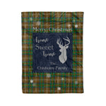 Scotstee Shop Tartan Plaid Christmas Fleece Blankets Clan Chisholm Hunting Plaid Blanket, tartan blanket, tartan blanket fleece, plaid blanket, plaid fleece blanket, clan tartan blanket, clan blanket, christmas blanket