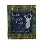 Scotstee Shop Tartan Plaid Christmas Fleece Blankets Clan Chisholm Hunting Plaid Blanket, tartan blanket, tartan blanket fleece, plaid blanket, plaid fleece blanket, clan tartan blanket, clan blanket, christmas blanket