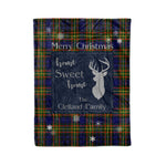 Scotstee Shop Tartan Plaid Christmas Fleece Blankets Clan Clelland Plaid Blanket, tartan blanket, tartan blanket fleece, plaid blanket, plaid fleece blanket, clan tartan blanket, clan blanket, christmas blanket