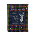 Scotstee Shop Tartan Plaid Christmas Fleece Blankets Clan Clelland Plaid Blanket, tartan blanket, tartan blanket fleece, plaid blanket, plaid fleece blanket, clan tartan blanket, clan blanket, christmas blanket