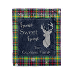 Scotstee Shop Tartan Plaid Christmas Fleece Blankets Clan Clephane Plaid Blanket, tartan blanket, tartan blanket fleece, plaid blanket, plaid fleece blanket, clan tartan blanket, clan blanket, christmas blanket