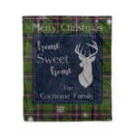 Scotstee Shop Tartan Plaid Christmas Fleece Blankets Clan Cochrane Hunting Plaid Blanket, tartan blanket, tartan blanket fleece, plaid blanket, plaid fleece blanket, clan tartan blanket, clan blanket, christmas blanket