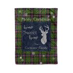 Scotstee Shop Tartan Plaid Christmas Fleece Blankets Clan Cochrane Hunting Plaid Blanket, tartan blanket, tartan blanket fleece, plaid blanket, plaid fleece blanket, clan tartan blanket, clan blanket, christmas blanket