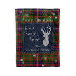 Scotstee Shop Tartan Plaid Christmas Fleece Blankets Clan Cochrane Plaid Blanket, tartan blanket, tartan blanket fleece, plaid blanket, plaid fleece blanket, clan tartan blanket, clan blanket, christmas blanket
