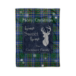 Scotstee Shop Tartan Plaid Christmas Fleece Blankets Clan Cockburn Ancient Plaid Blanket, tartan blanket, tartan blanket fleece, plaid blanket, plaid fleece blanket, clan tartan blanket, clan blanket, christmas blanket