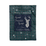 Scotstee Shop Tartan Plaid Christmas Fleece Blankets Clan Cockburn Modern Plaid Blanket, tartan blanket, tartan blanket fleece, plaid blanket, plaid fleece blanket, clan tartan blanket, clan blanket, christmas blanket