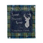 Scotstee Shop Tartan Plaid Christmas Fleece Blankets Clan Colquhoun Ancient Plaid Blanket, tartan blanket, tartan blanket fleece, plaid blanket, plaid fleece blanket, clan tartan blanket, clan blanket, christmas blanket