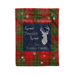 Scotstee Shop Tartan Plaid Christmas Fleece Blankets Clan Comyn Red Plaid Blanket, tartan blanket, tartan blanket fleece, plaid blanket, plaid fleece blanket, clan tartan blanket, clan blanket, christmas blanket