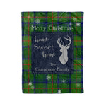 Scotstee Shop Tartan Plaid Christmas Fleece Blankets Clan Cranstoun Hunting Plaid Blanket, tartan blanket, tartan blanket fleece, plaid blanket, plaid fleece blanket, clan tartan blanket, clan blanket, christmas blanket