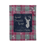 Scotstee Shop Tartan Plaid Christmas Fleece Blankets Clan Crawford Ancient Plaid Blanket, tartan blanket, tartan blanket fleece, plaid blanket, plaid fleece blanket, clan tartan blanket, clan blanket, christmas blanket