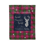 Scotstee Shop Tartan Plaid Christmas Fleece Blankets Clan Crawford Modern Plaid Blanket, tartan blanket, tartan blanket fleece, plaid blanket, plaid fleece blanket, clan tartan blanket, clan blanket, christmas blanket