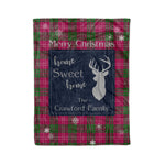 Scotstee Shop Tartan Plaid Christmas Fleece Blankets Clan Crawford Modern Plaid Blanket, tartan blanket, tartan blanket fleece, plaid blanket, plaid fleece blanket, clan tartan blanket, clan blanket, christmas blanket
