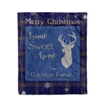 Scotstee Shop Tartan Plaid Christmas Fleece Blankets Clan Crichton Plaid Blanket, tartan blanket, tartan blanket fleece, plaid blanket, plaid fleece blanket, clan tartan blanket, clan blanket, christmas blanket