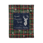 Scotstee Shop Tartan Plaid Christmas Fleece Blankets Clan Cumming Hunting Ancient Plaid Blanket, tartan blanket, tartan blanket fleece, plaid blanket, plaid fleece blanket, clan tartan blanket, clan blanket, christmas blanket