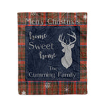 Scotstee Shop Tartan Plaid Christmas Fleece Blankets Clan Cumming Hunting Weathered Plaid Blanket, tartan blanket, tartan blanket fleece, plaid blanket, plaid fleece blanket, clan tartan blanket, clan blanket, christmas blanket