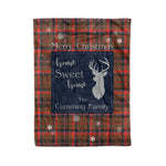 Scotstee Shop Tartan Plaid Christmas Fleece Blankets Clan Cumming Hunting Weathered Plaid Blanket, tartan blanket, tartan blanket fleece, plaid blanket, plaid fleece blanket, clan tartan blanket, clan blanket, christmas blanket