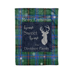 Scotstee Shop Tartan Plaid Christmas Fleece Blankets Clan Davidson Ancient Plaid Blanket, tartan blanket, tartan blanket fleece, plaid blanket, plaid fleece blanket, clan tartan blanket, clan blanket, christmas blanket