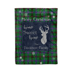 Scotstee Shop Tartan Plaid Christmas Fleece Blankets Clan Davidson Modern Plaid Blanket, tartan blanket, tartan blanket fleece, plaid blanket, plaid fleece blanket, clan tartan blanket, clan blanket, christmas blanket