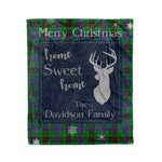 Scotstee Shop Tartan Plaid Christmas Fleece Blankets Clan Davidson Modern Plaid Blanket, tartan blanket, tartan blanket fleece, plaid blanket, plaid fleece blanket, clan tartan blanket, clan blanket, christmas blanket