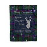 Scotstee Shop Tartan Plaid Christmas Fleece Blankets Clan Davidson Plaid Blanket, tartan blanket, tartan blanket fleece, plaid blanket, plaid fleece blanket, clan tartan blanket, clan blanket, christmas blanket