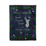 Scotstee Shop Tartan Plaid Christmas Fleece Blankets Clan Davidson Plaid Blanket, tartan blanket, tartan blanket fleece, plaid blanket, plaid fleece blanket, clan tartan blanket, clan blanket, christmas blanket
