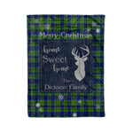 Scotstee Shop Tartan Plaid Christmas Fleece Blankets Clan Dickson Plaid Blanket, tartan blanket, tartan blanket fleece, plaid blanket, plaid fleece blanket, clan tartan blanket, clan blanket, christmas blanket