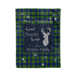 Scotstee Shop Tartan Plaid Christmas Fleece Blankets Clan Dickson Plaid Blanket, tartan blanket, tartan blanket fleece, plaid blanket, plaid fleece blanket, clan tartan blanket, clan blanket, christmas blanket