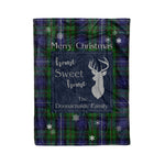 Scotstee Shop Tartan Plaid Christmas Fleece Blankets Clan Donnachaidh Robertson Green Plaid Blanket, tartan blanket, tartan blanket fleece, plaid blanket, plaid fleece blanket, clan tartan blanket, clan blanket, christmas blanket