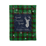 Scotstee Shop Tartan Plaid Christmas Fleece Blankets Clan Douglas Green Plaid Blanket, tartan blanket, tartan blanket fleece, plaid blanket, plaid fleece blanket, clan tartan blanket, clan blanket, christmas blanket