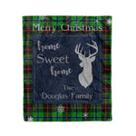 Scotstee Shop Tartan Plaid Christmas Fleece Blankets Clan Douglas Green Plaid Blanket, tartan blanket, tartan blanket fleece, plaid blanket, plaid fleece blanket, clan tartan blanket, clan blanket, christmas blanket