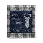 Scotstee Shop Tartan Plaid Christmas Fleece Blankets Clan Douglas Grey Modern Plaid Blanket, tartan blanket, tartan blanket fleece, plaid blanket, plaid fleece blanket, clan tartan blanket, clan blanket, christmas blanket