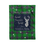 Scotstee Shop Tartan Plaid Christmas Fleece Blankets Clan Elphinstone Hunting Plaid Blanket, tartan blanket, tartan blanket fleece, plaid blanket, plaid fleece blanket, clan tartan blanket, clan blanket, christmas blanket