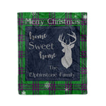 Scotstee Shop Tartan Plaid Christmas Fleece Blankets Clan Elphinstone Hunting Plaid Blanket, tartan blanket, tartan blanket fleece, plaid blanket, plaid fleece blanket, clan tartan blanket, clan blanket, christmas blanket