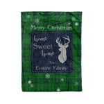 Scotstee Shop Tartan Plaid Christmas Fleece Blankets Clan Erskine Hunting Plaid Blanket, tartan blanket, tartan blanket fleece, plaid blanket, plaid fleece blanket, clan tartan blanket, clan blanket, christmas blanket