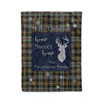 Scotstee Shop Tartan Plaid Christmas Fleece Blankets Clan Farquharson Weathered Plaid Blanket, tartan blanket, tartan blanket fleece, plaid blanket, plaid fleece blanket, clan tartan blanket, clan blanket, christmas blanket