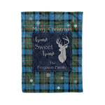 Scotstee Shop Tartan Plaid Christmas Fleece Blankets Clan Ferguson Ancient Plaid Blanket, tartan blanket, tartan blanket fleece, plaid blanket, plaid fleece blanket, clan tartan blanket, clan blanket, christmas blanket