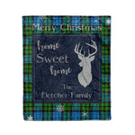 Scotstee Shop Tartan Plaid Christmas Fleece Blankets Clan Fletcher Ancient Plaid Blanket, tartan blanket, tartan blanket fleece, plaid blanket, plaid fleece blanket, clan tartan blanket, clan blanket, christmas blanket