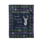 Scotstee Shop Tartan Plaid Christmas Fleece Blankets Clan Fletcher Modern Plaid Blanket, tartan blanket, tartan blanket fleece, plaid blanket, plaid fleece blanket, clan tartan blanket, clan blanket, christmas blanket